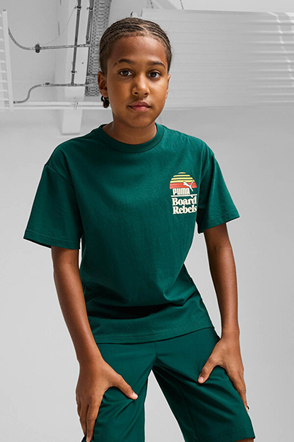 MID90S Graphic Tee IV B Yeşil Unisex Çocuk Kısa Kol T-Shirt