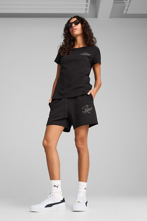 ESS SCRIPT Tee Siyah Kadın Kısa Kol T-Shirt