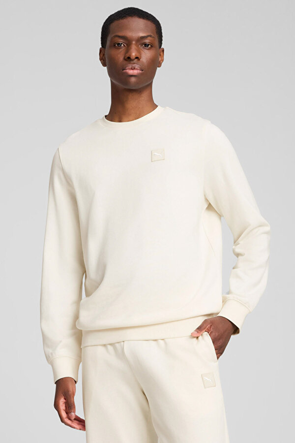 ESS ELEVATED Crew Beyaz Erkek Sweatshirt