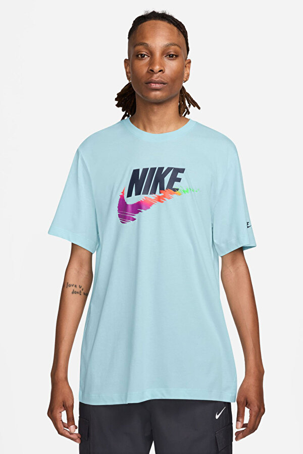 M NSW TEE 6MO FTRA SP25 Mavi Erkek Kısa Kol T-Shirt