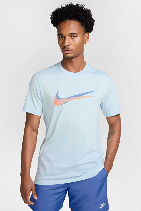 M NSW TEE 12MO SWSH SP25 Mavi Erkek Kısa Kol T-Shirt