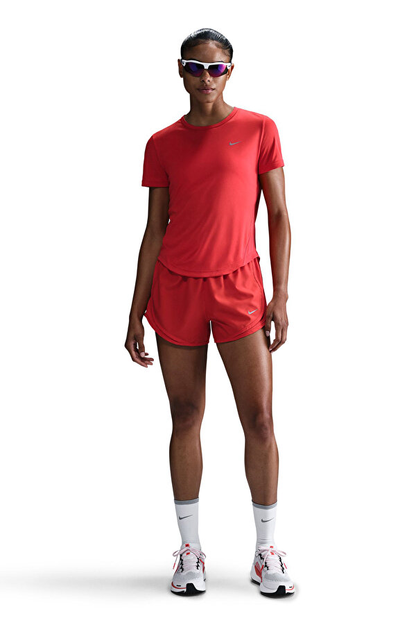 W NK TEMPO DF SS TOP Kırmızı Kadın Kısa Kol T-Shirt