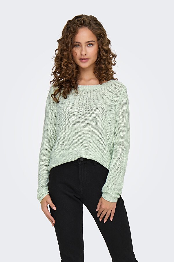 Kadın Onlgeena Uzun Kollu Örme Kazak 15113356 Su Yeşili