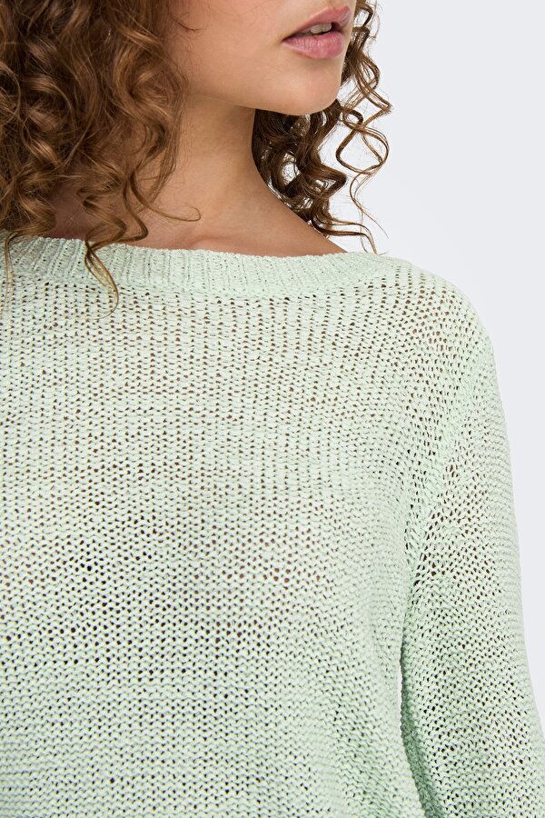 Kadın Onlgeena Uzun Kollu Örme Kazak 15113356 Su Yeşili