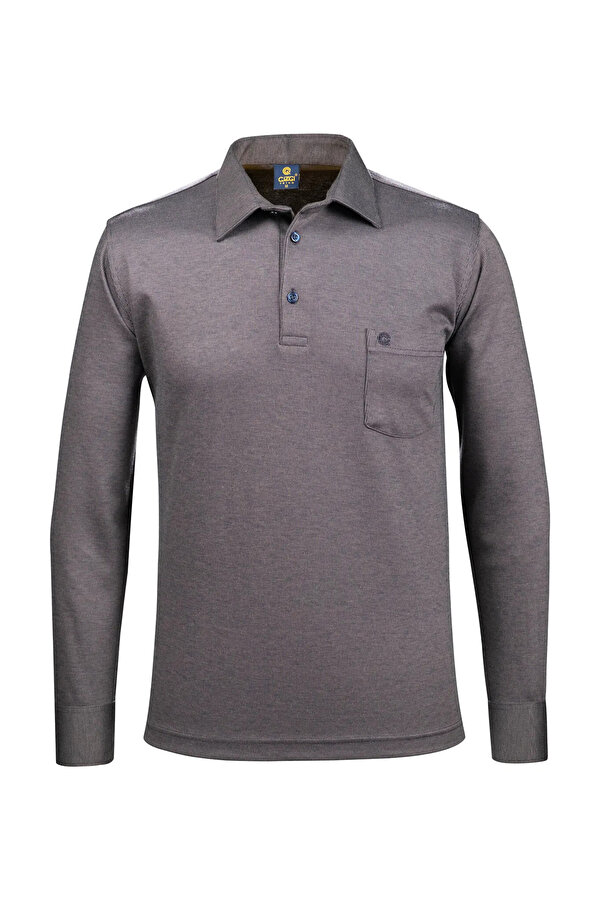 Erkek Büyük Beden Gömlek Yaka Kol Manşetli Triko Sweat 4249BAT Lacivert