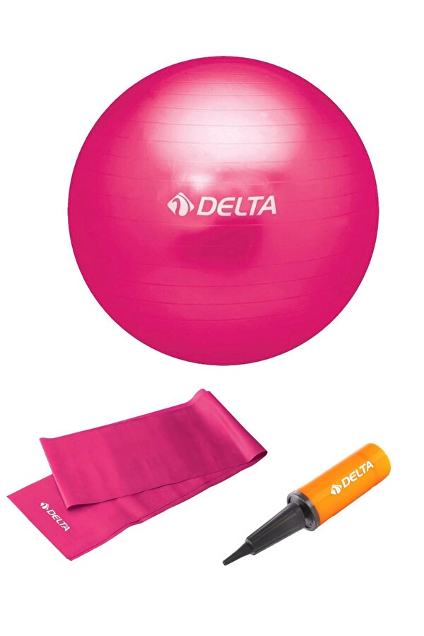 55 cm Pilates Topu 120 x 15 cm Orta Sert Bant Pompa Seti