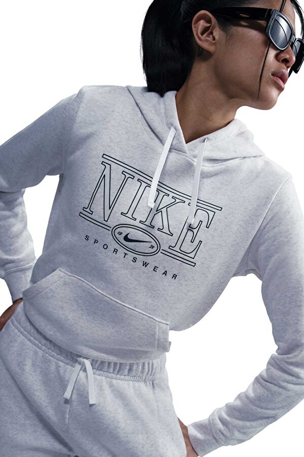 W NSW CLUB FLC STD GX GRI Kadın Sweatshirt