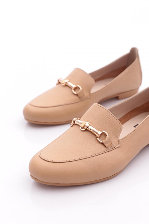 707 Kadin Aksesuarli Loafer Ayakkabi