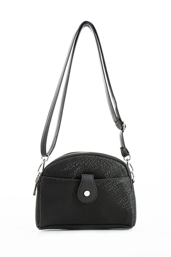 Kadın Vegan Deri Çapraz Askılı 4 Bölmeli Tokalı Omuz Çantası PBS1420