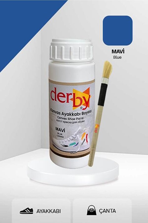 Kanvas - Bez / Kumaş Ayakkabı Boyası 100 ml - Mavi