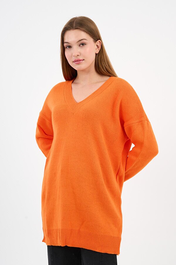 V YAKA TRİKO SALAŞ KAZAK (A91861-S)