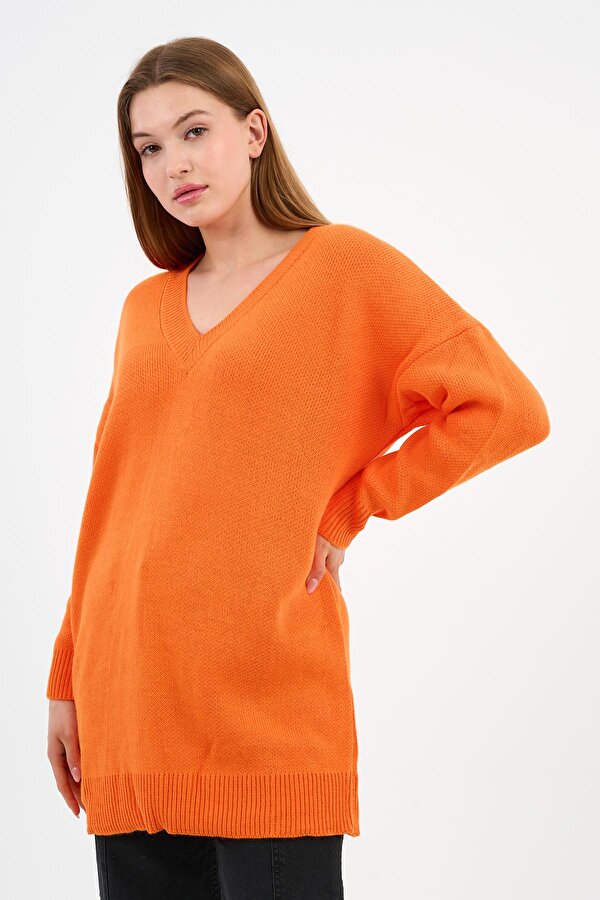 V YAKA TRİKO SALAŞ KAZAK (A91861-S)