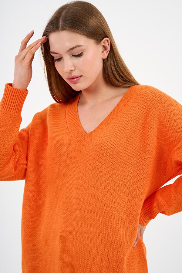 V YAKA TRİKO SALAŞ KAZAK (A91861-S)