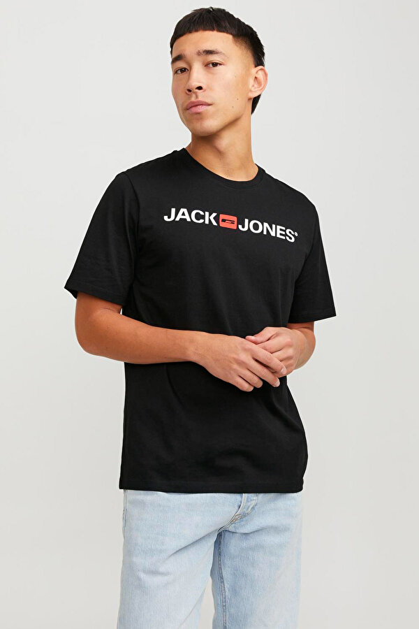 JJECORP LOGO TEE SS CREW Siyah Erkek Kısa Kol T-Shirt