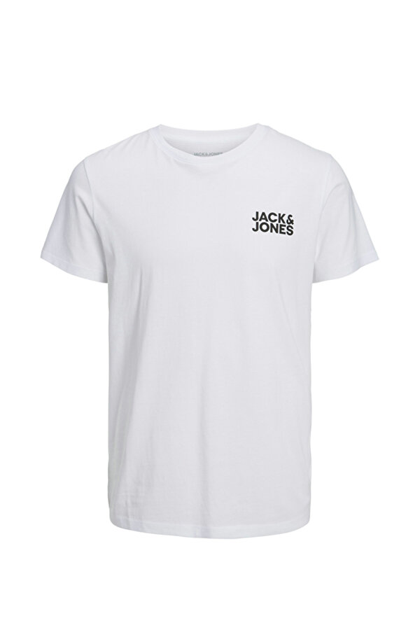 JJECORP LOGO TEE SS O-NEC Beyaz Erkek Kısa Kol T-Shirt