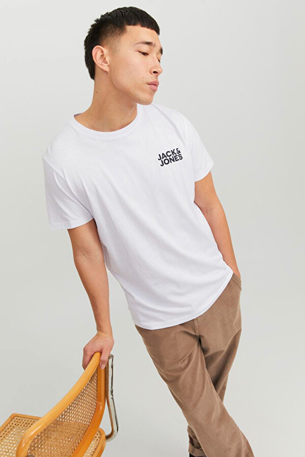 JJECORP LOGO TEE SS O-NEC Beyaz Erkek Kısa Kol T-Shirt