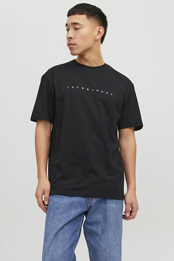 JJESTAR JJ TEE SS NOOS Siyah Erkek Kısa Kol T-Shirt