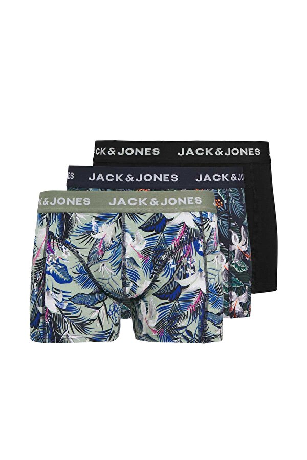 JACBRADY FLOWER TRUNKS 3 Mavi Erkek Boxer