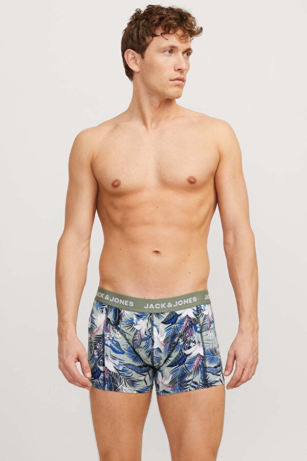JACBRADY FLOWER TRUNKS 3 Mavi Erkek Boxer