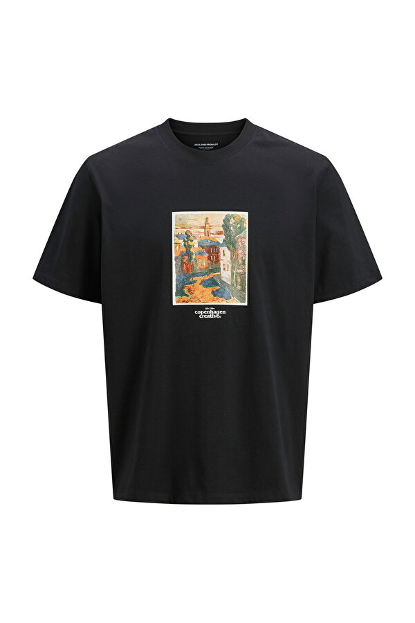 JORPAROS GRAPHIC FRONT Siyah Erkek Kısa Kol T-Shirt