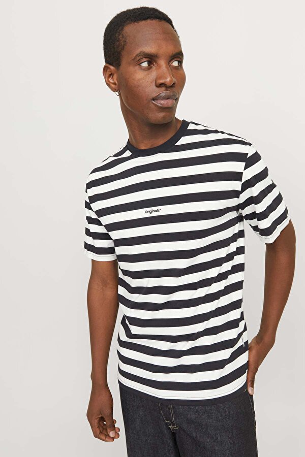 JORVESTERBRO NEWTON STRIP Siyah Erkek Kısa Kol T-Shirt