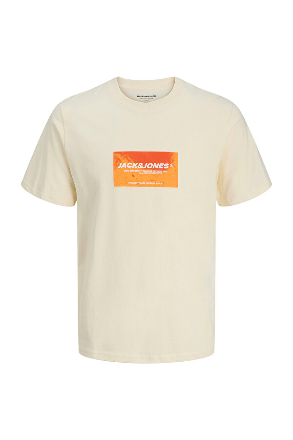 JCORECHARGE FRONT PRINT Bej Erkek Kısa Kol T-Shirt