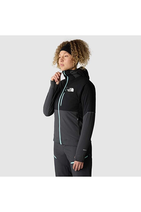 Dawn Turn Hybrid Ventrix Hoodie Kadın Siyah Kapüşonlu Mont