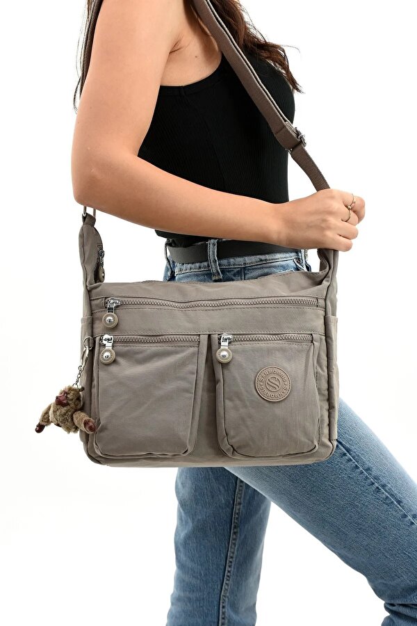 Sn 3023 suya dayanıklı çok bölmeli krinkıl çanta kol çantası omuz Postacı çantası KUM