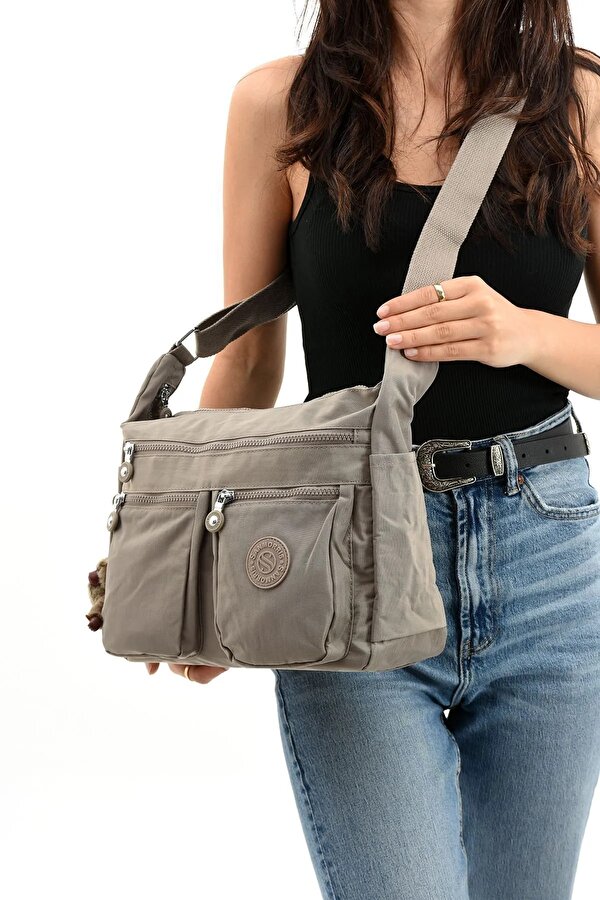 Sn 3023 suya dayanıklı çok bölmeli krinkıl çanta kol çantası omuz Postacı çantası KUM