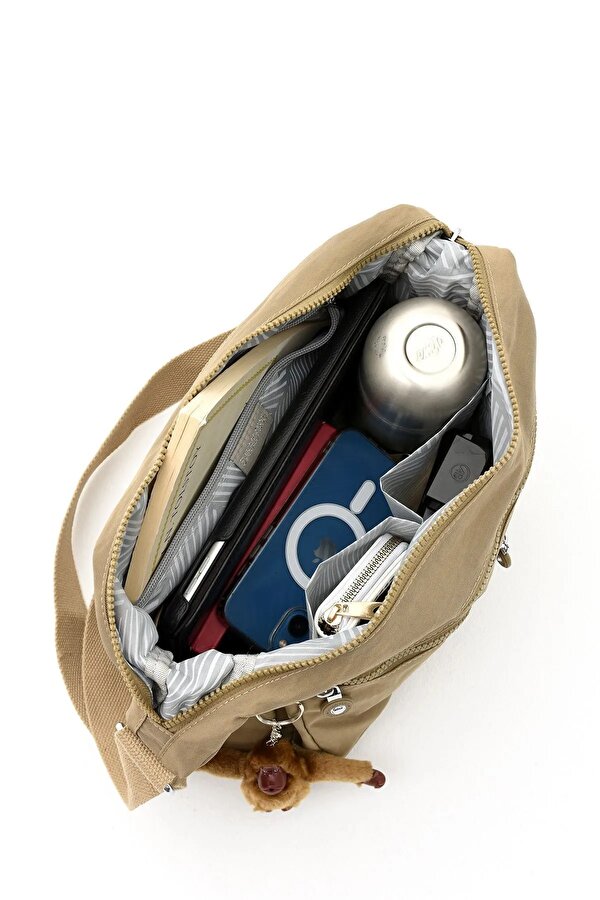 Sn 3023 suya dayanıklı çok bölmeli krinkıl çanta kol çantası omuz Postacı çantası SİYAH