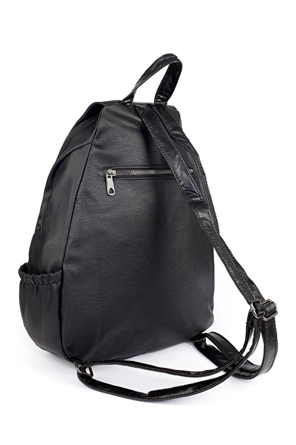 Tk-03 Kadın Sırt Çantası Yıkama Deri Günlük Çanta Çok Bölmeli Çanta SİYAH