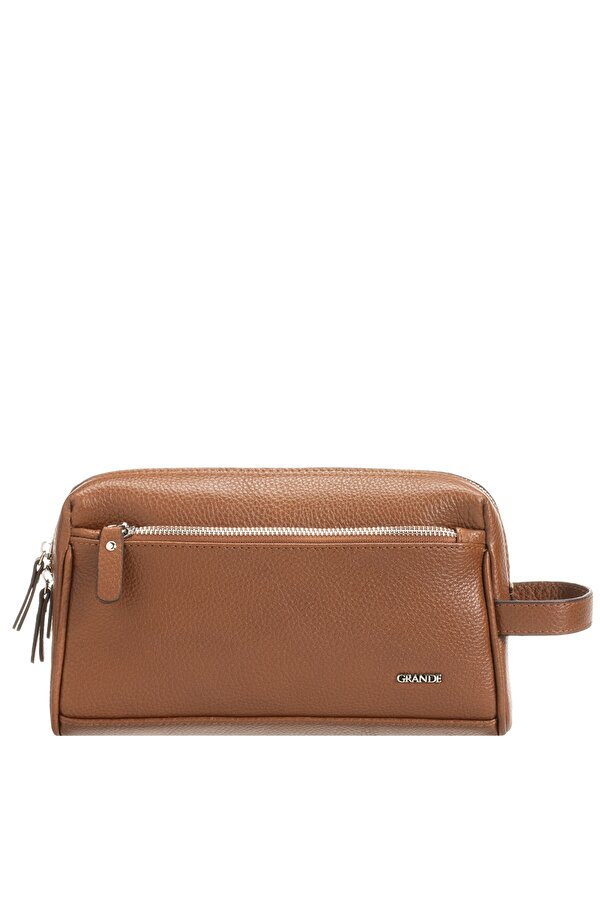 4273 %100 HAKİKİ DERİ  EL ÇANTASI CLUTCH ÇANTA TABA
