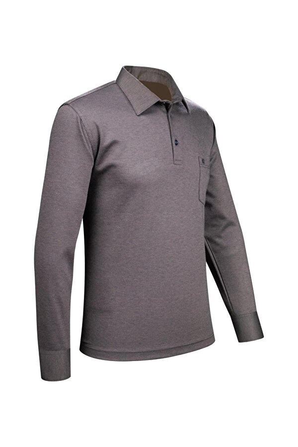 Erkek Gömlek Yaka Kol Manşetli Cepli Sweat 4249 Lacivert