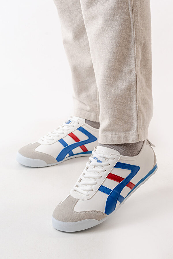 Uniseks Sneaker Spor Ayakkabı 614 Beyaz Mavi