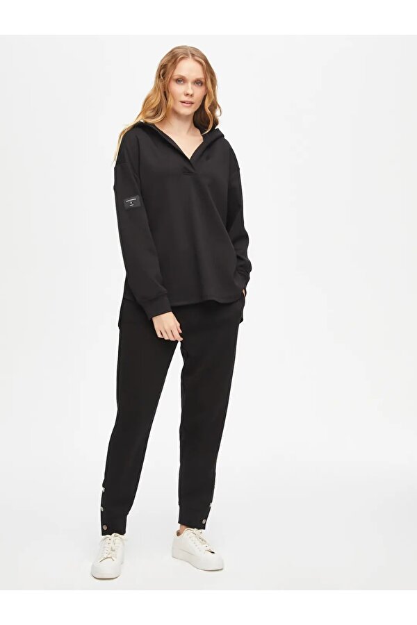 Kapüşonlu Modallı Kadın Sweatshirt 69508
