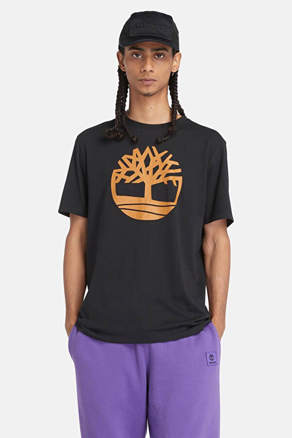 KENNEBEC RIVER Tree Logo Siyah Erkek Kısa Kol T-Shirt