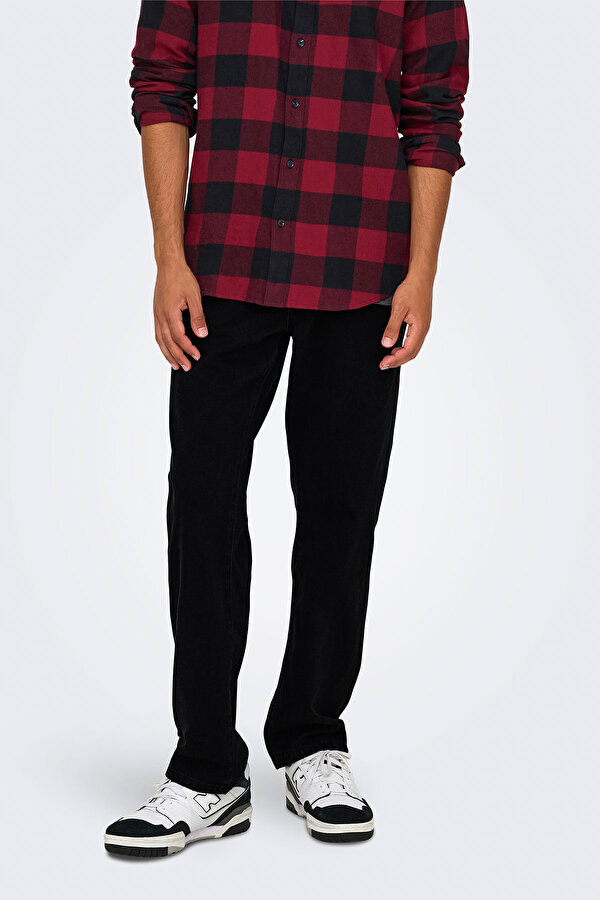 ONSEDGE STRAIGHT BOX TAI Siyah Erkek Pantolon