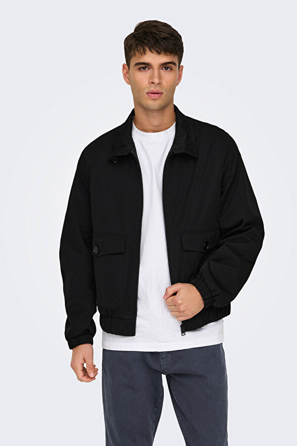 ONSRON HARRINGTON JACKET Siyah Erkek Ceket