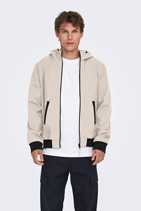 ONSBOWIE SOFTSHELL BOMBER Kahverengi Erkek Ceket