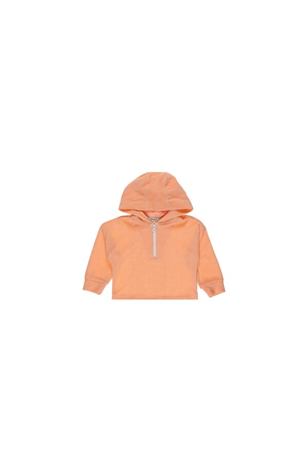 Kız Çocuk  Kapüşonlu Havlu Sweatshirt