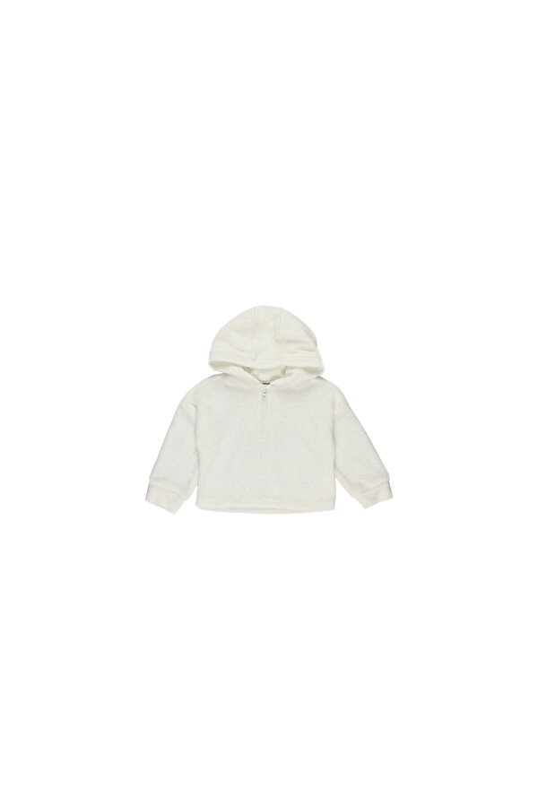 Kız Çocuk  Kapüşonlu Havlu Sweatshirt