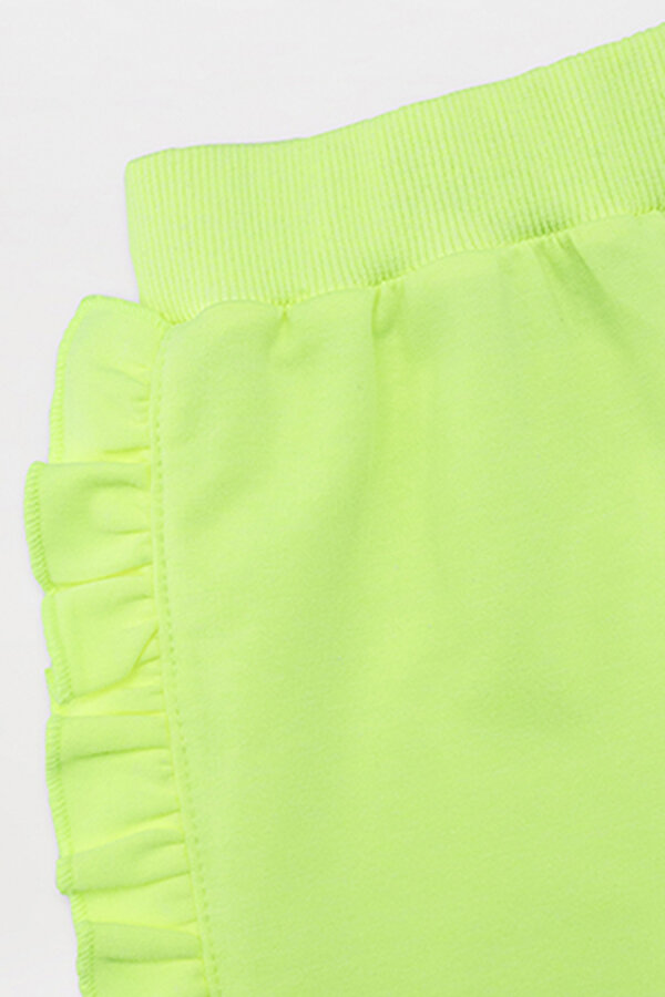 Kız Çocuk  Fırfır Detaylı Eşofman Alt