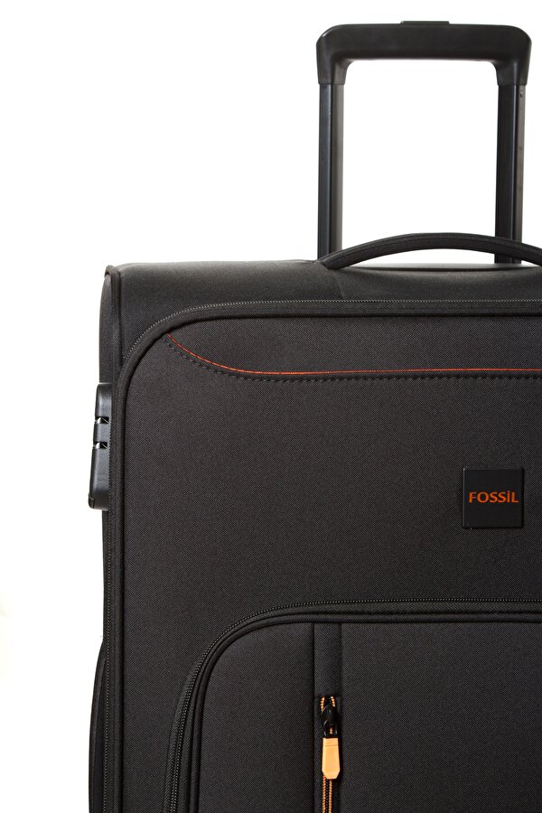 032  2 li Büyük+Orta Ultra Light Hafif Lüx Kumaş Tekerlekli Valiz SİYAH