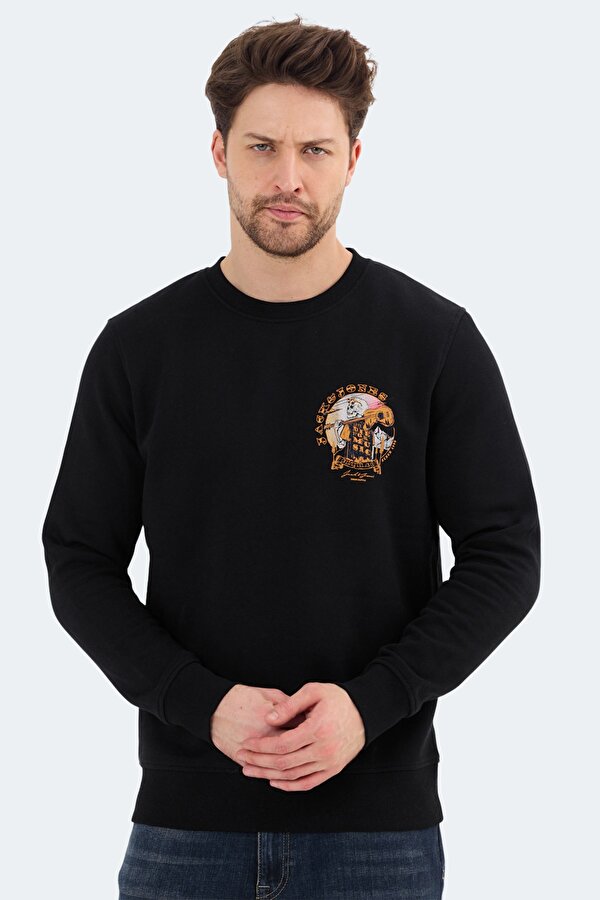 12256818 Erkek Sweatshirt Siyah