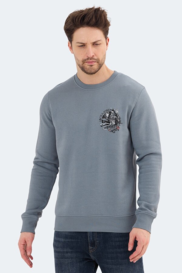 12256818 Erkek Sweatshirt Mavi