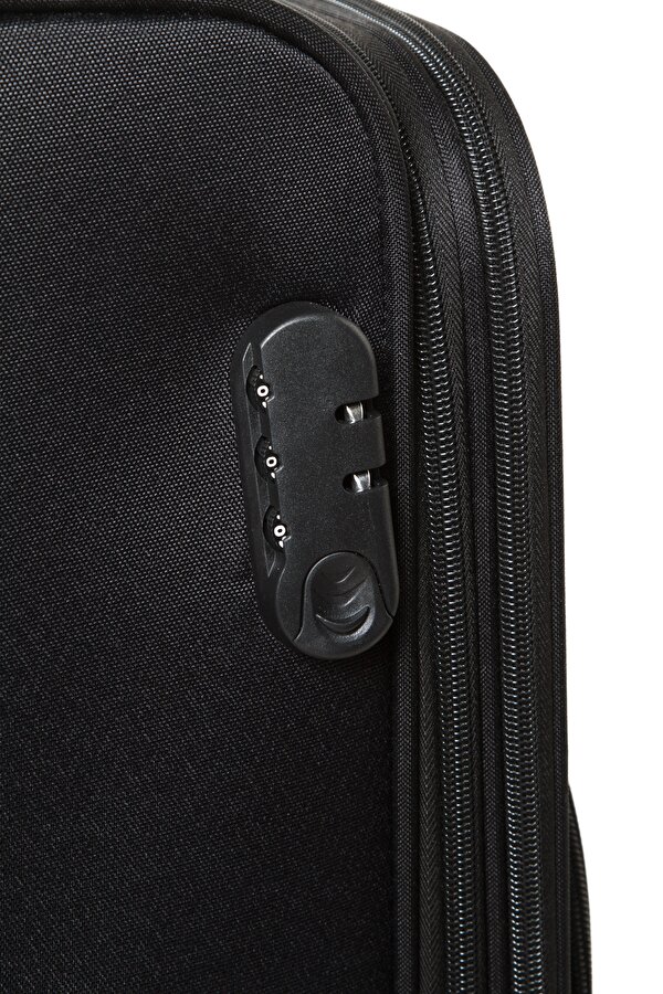 032 Büyük Boy Ultra Light Hafif Lüx Kumaş Tekerlekli Valiz SİYAH