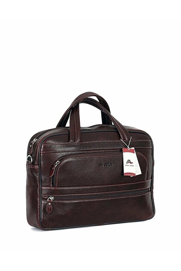 DERİ 251 %100 HAKİKİ DERİ UNİSEX LAPTOP/EVRAK ÇANTASI ACI KAHVERENGİ