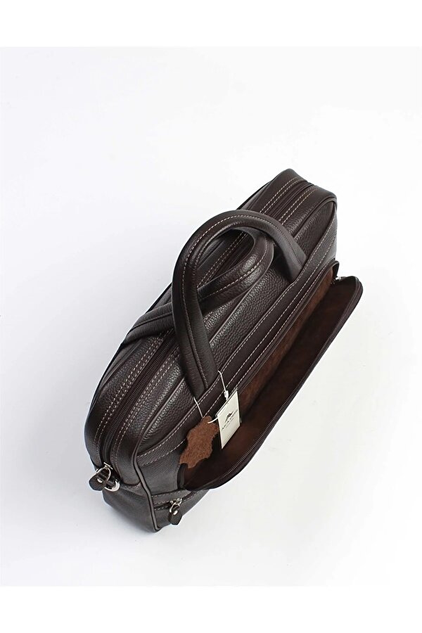 DERİ 251 %100 HAKİKİ DERİ UNİSEX LAPTOP/EVRAK ÇANTASI ACI KAHVERENGİ