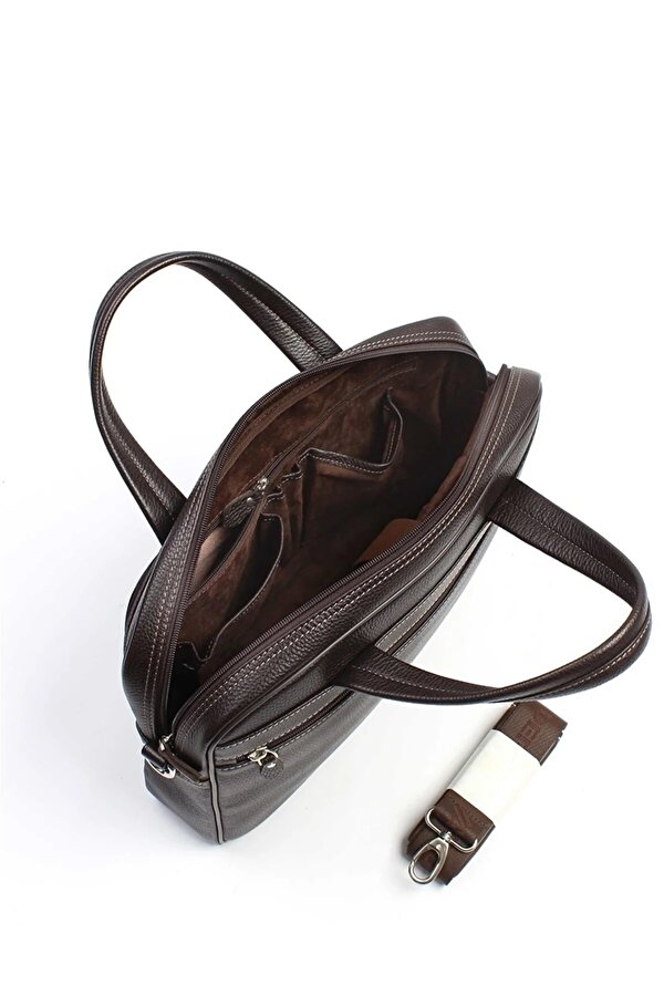 DERİ 251 %100 HAKİKİ DERİ UNİSEX LAPTOP/EVRAK ÇANTASI ACI KAHVERENGİ