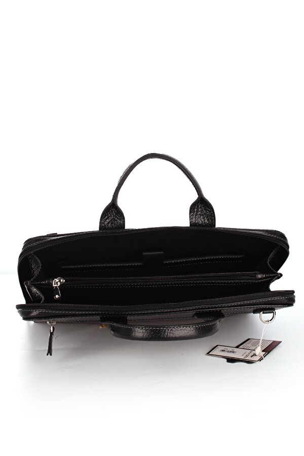 deri 239 slim hakiki deri evrak çantası suya dayanıklı SİYAH